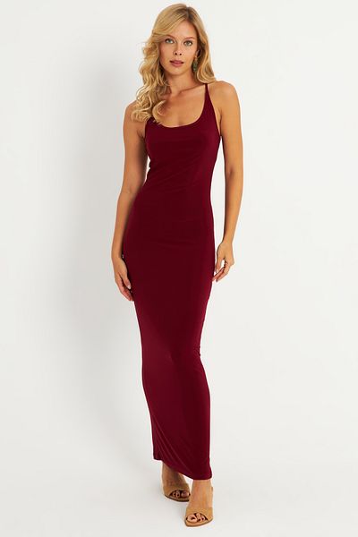Cool & Sexy Rochie Maxi Rosie Claret - Curea Reglabila MEN2004