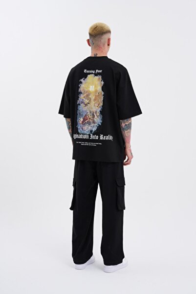Machinist Men's Oversize Black T-Shirt - Turning Your Imagination Printed