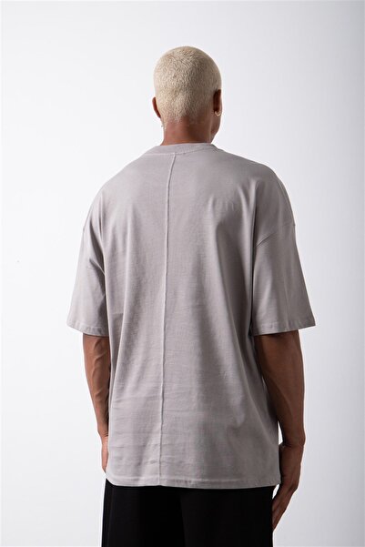 Machinist Ανδρικό μπλουζάκι Oregon 20 εμπριμέ βαμβακερό oversize ανοιχτό γκρι