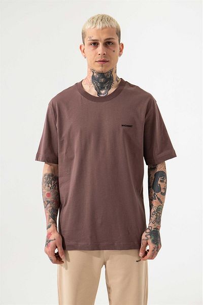 Machinist Ανδρικό μπλουζάκι Basic Relaxed Cotton Plum