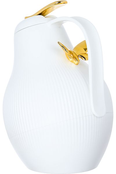 Alsaif Gallery Dora White Golden Butterfly Thermos 1 Liter