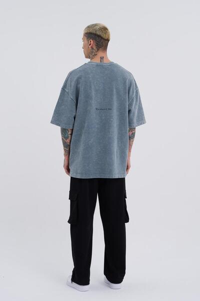 Machinist Blockbuster Printed Men's Oversize T-Shirt - Washable Ghost Spotted