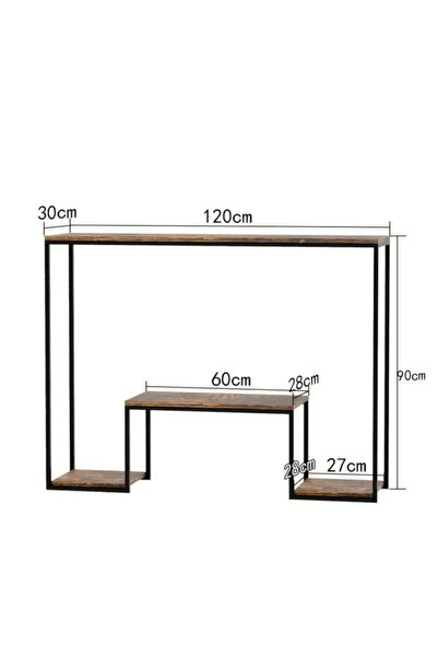 Generic طاولة كونسول احترافية ثلاثية الطبقات بتصميم حديث، مناسبة لمعدات القهوة، وطاولة للمدخل وغرفة المعيشة