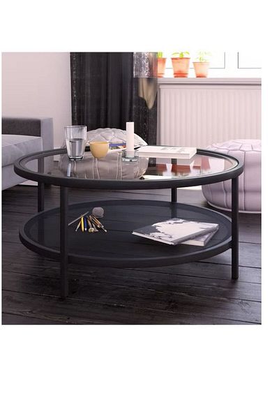 Luxury Home Black/Grey Coffee Table - EI-101