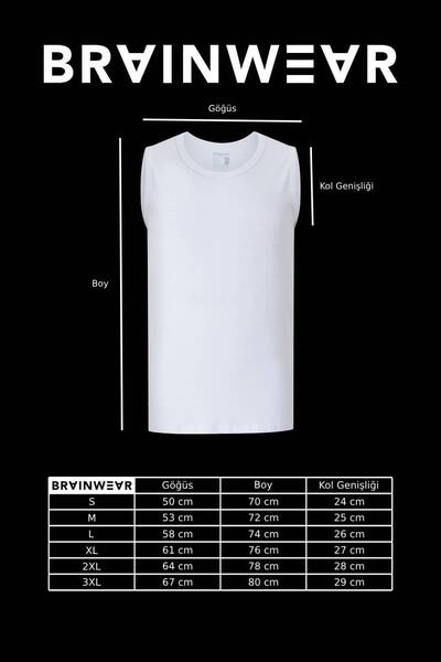 BRAINWEAR Cotton Lycra Flexible Men's Athlete Tank Top – Wide Collar - Fitness & Beach & Casual & Underwear Compatible