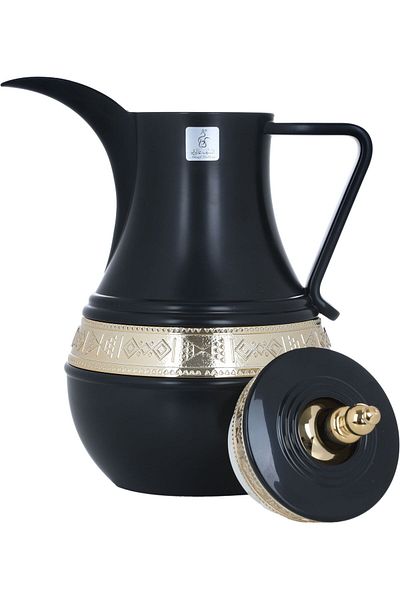 Alsaif Gallery I Hope For A Two-Piece Black And Gold Thermos Set