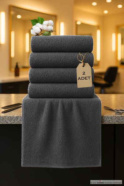 QURRY 2 Large Size 50x90cm Cotton Fitness Towels - Sports and Hairdressing Product