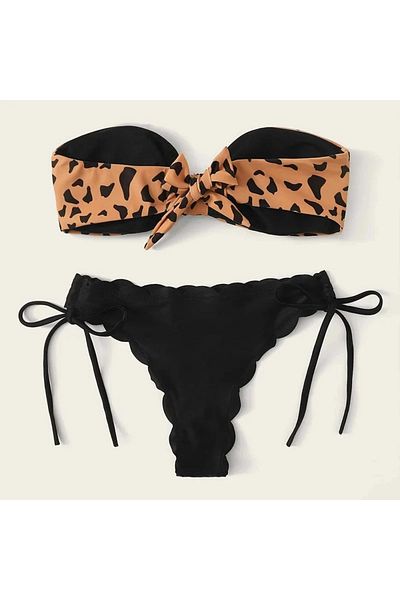FITINT Women's Bikini Swimsuit 2 Pieces Black – FITINT 152