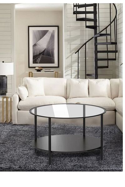 Luxury Home Black/Grey Coffee Table - EI-101