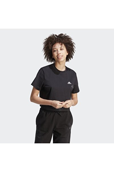 adidas Γυναικείο Κοντομάνικο Μπλουζάκι W BLUV Q3 Κροπ Μ