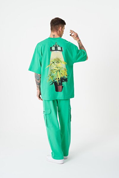 Machinist Ανδρικό μπλουζάκι Herb Machinist Oversize ανοιχτό πράσινο