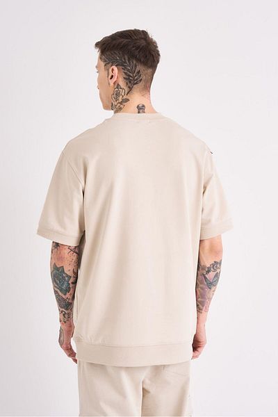 Machinist Ανδρικό μπλουζάκι MCHNST Design Basic Oversize ανοιχτό μπεζ