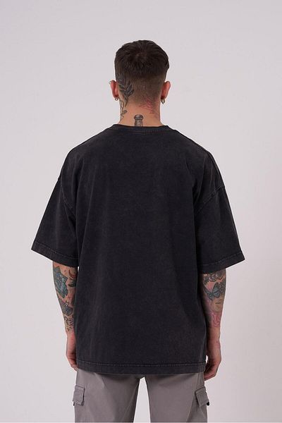 Machinist Ανδρικό μπλουζάκι με δωρεάν πλύσιμο Sprit Oversize Asphalt Cloudy
