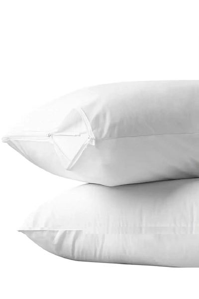 çeyizline White Color Pillow Inner Case with Zipper (2 Pcs) (Mitil, Shitle) Size 50X70