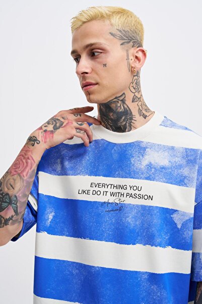 Machinist Ανδρικό μπλουζάκι Oversize Grey Saks - Everyting You Printed