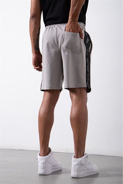Machinist Men's Born Again Light Gray Mini Shorts with Pockets