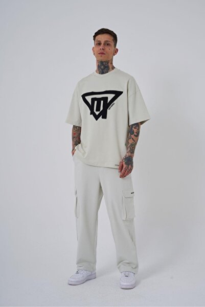 Machinist Ανδρικό μπλουζάκι Triangel Applique με στάμπα γκρι