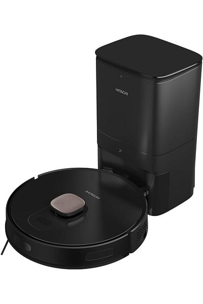 Hitachi Laser Robot Vacuum with Self-Empty Canister | Black RV-X20DPBKCG