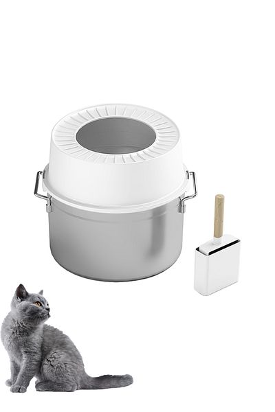 KidLe Stainless Steel Cat Litter Box Metal Litter Pan Tray with High Wall Sides