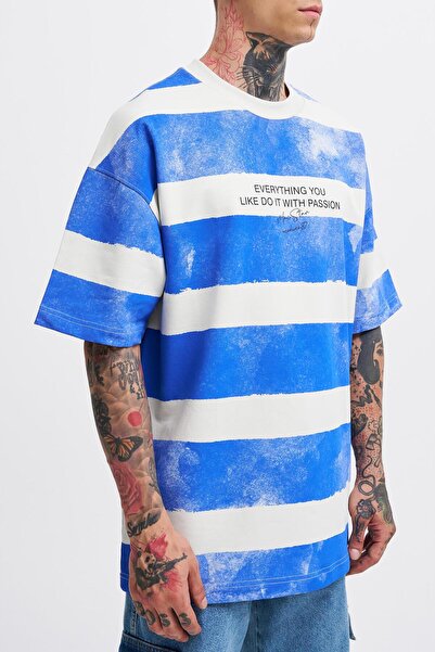 Machinist Ανδρικό μπλουζάκι Oversize Grey Saks - Everyting You Printed