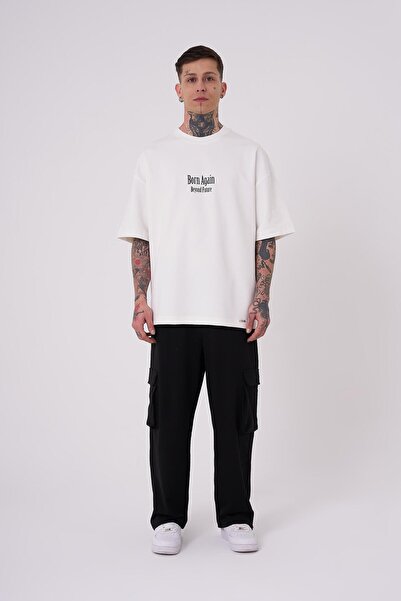 Machinist Ανδρικό μπλουζάκι Beyond Future με στάμπα Oversize εκρού