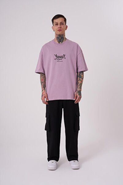 Machinist Чоловіча футболка oversize з принтом Glory Shine, лілового кольору