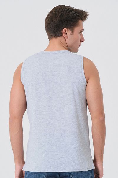 BRAINWEAR Cotton Lycra Flexible Men's Athlete Tank Top – Wide Collar - Fitness & Beach & Casual & Underwear Compatible