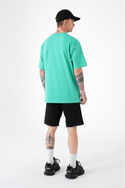Machinist Men's Basic Relaxed Cotton Green T-Shirt