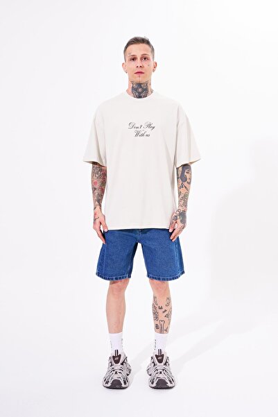 Machinist Ανδρικό μπλουζάκι με στάμπα μεγάλου μεγέθους γκρι