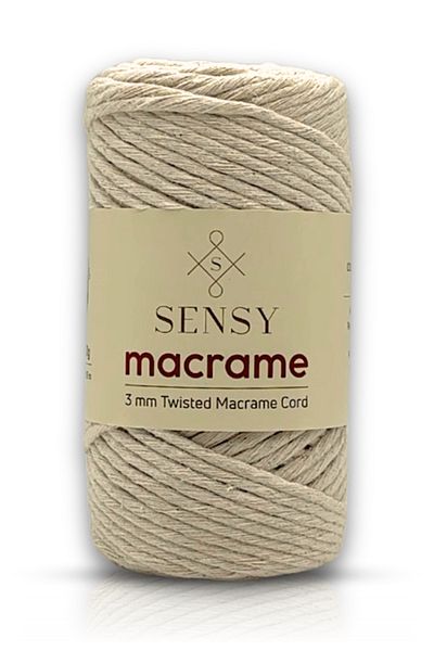 SENSY Premium Taranan Macrame Floss Macrame Αφαιρούμενο Βαμβακερό Macrame Floss Ecru