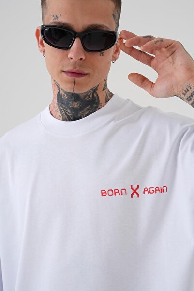 Machinist Ανδρικό λευκό μπλουζάκι με στάμπα Mchnst Love