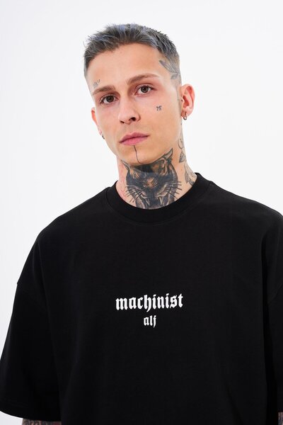 Machinist Ανδρικό μπλουζάκι με στάμπα Alf Oversize μαύρο