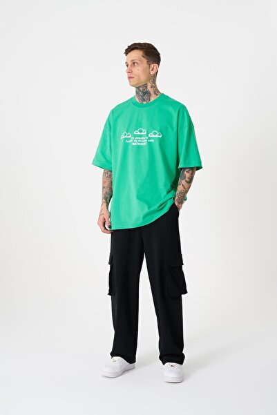 Machinist Ανδρικό μπλουζάκι Dream Rob με στάμπα Oversize ανοιχτό πράσινο