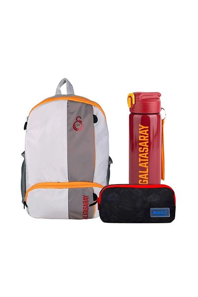 Galatasaray Backpack, Double Eyed Pen Bag - Licensed Double Layer Steel Thermos Flask