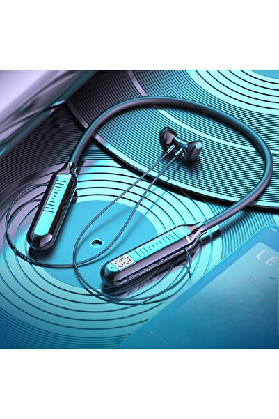 Generic سماعات رأس بلوتوث بتصميم رقبة، مقاومة للعرق، مقاومة للضوضاء، قابلة للسحب