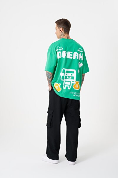 Machinist Ανδρικό μπλουζάκι Dream Rob με στάμπα Oversize ανοιχτό πράσινο