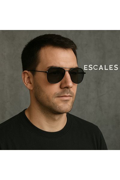 Escales Men's Uv400 Protection Drop Model Police Sunglasses Es043