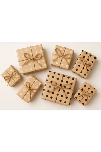 HDF PAZARLAMA 10 Pieces Point Patterned 50*70 Gift Wrapping Paper