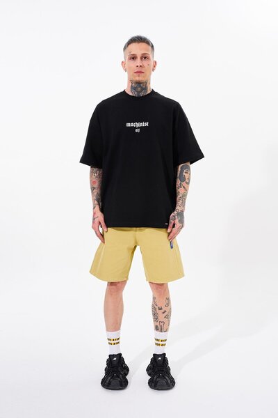 Machinist Ανδρικό μπλουζάκι με στάμπα Alf Oversize μαύρο