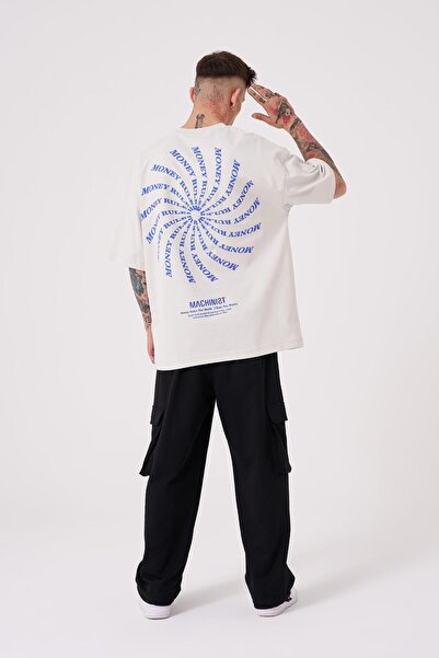 Machinist Ανδρικό μπλουζάκι Money Roles Printed Oversize Grey T-shirt
