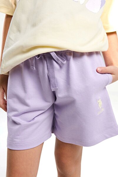 U.S. Polo Assn. Girl's Shorts Set - Lemon