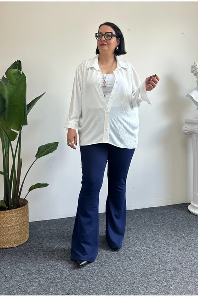 Vio Moda Büyük Beden Zr Crepe Lycra Spanish Trousers