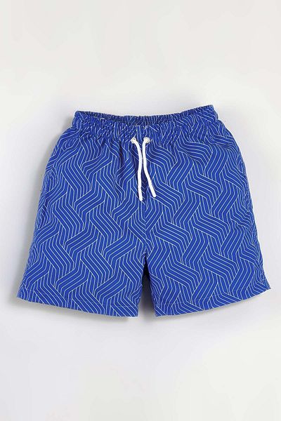 Gold Class Kidswear Ανδρικό μαγιό μπλε ριγέ με αδιάβροχο και κορδόνι