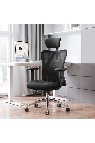Woodies Black M18 Ergonomics Office Chair Recliner Chair