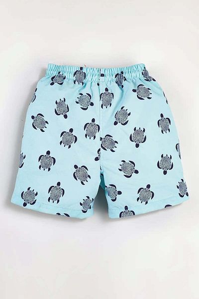 Gold Class Kidswear Σορτς κολύμβησης για αγόρι με κορδόνι με επένδυση με μοτίβο χελώνας