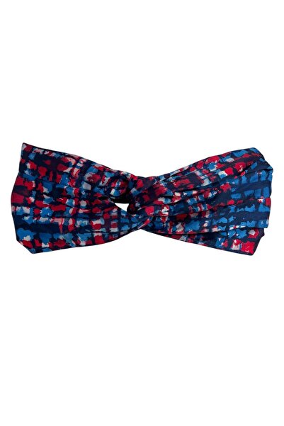 Stella Eşarp Γυναικείο Αξεσουάρ Μαλλιών Κόκκινο Μπλε Πολύχρωμο Σατέν Μπαντάνα