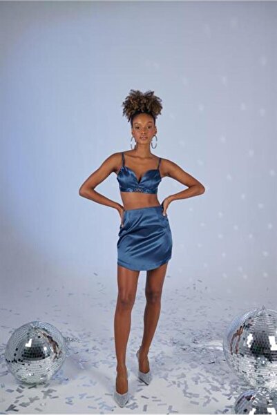 Markano Navy Blue Fancy Skirt