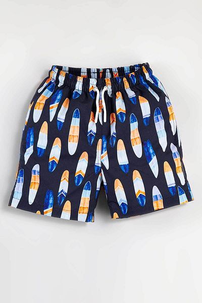 Gold Class Kidswear Băiat - Placă de surf cu model, șnur și pantaloni scurți de baie căptușiți