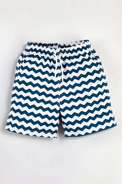 Gold Class Kidswear Αγόρι - Σορτς κολύμβησης με μπλε και άσπρο σχέδιο με κορδόνι
