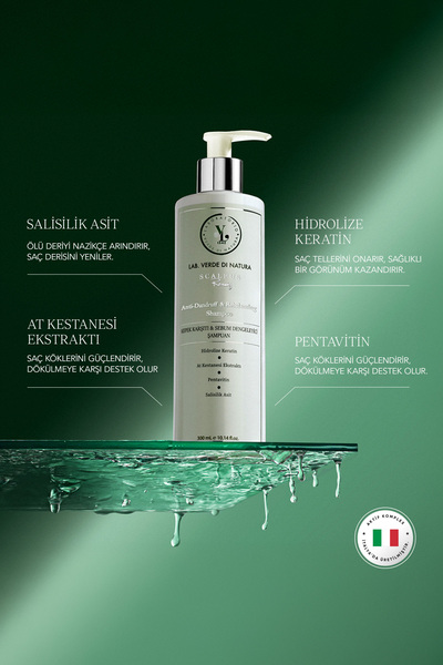 Lab Verde di Natura Scalpus Remedy | Kepeğe Ve Saç Dökülmesine Karşı Çift Etkili Bakım Şampuanı 300 ml